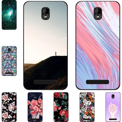 I am alone Phone Case For BQ 5047L Like 2021 5.0 inch Bags Fashion Luxury Color Cartoon Printed Paint Mobile