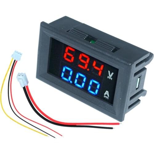 Mini Digital Car Voltmeter Ammeter DC 100V 10A 50A 100A LED Display Panel Amp Volt Voltage Current Meter Tester Detector