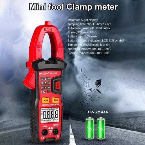 MY2106S Digital Clamp Meter Strong Toughness Electric AC/DC Voltage Detector Portable Frequency Temperature Tester