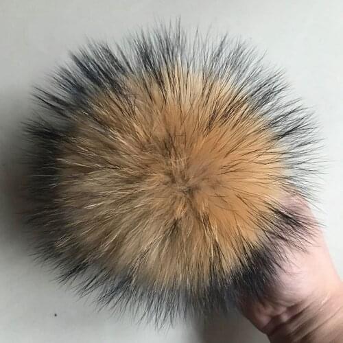 DIY 5A Real Fur Pom Pom Raccoon Fur Pompon Fox Fur Pompoms Nature Fur Pom Poms For Scarf Gloves Hats Cap Blanket Pompon Handmade