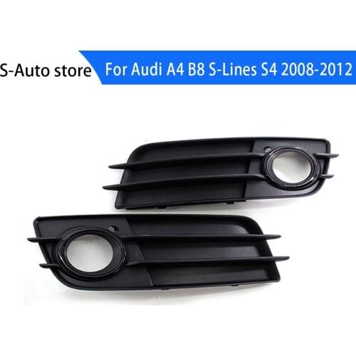 For Audi A4 B8 S-Lines S4 2008 2009 2010 2011 2012 Car Front Grille Fog Light Grille Lamp Cover HONEYCOMB