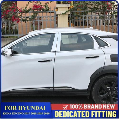 For Hyundai Kona Encino 2017 2018 2019 2020 Car Center Pillar Window Pillar Cover Trim Sticker Auto Accessories