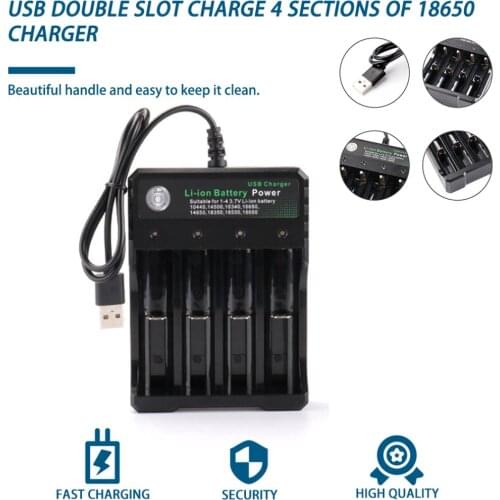 4/2 Slot Electric Battery Charger Intelligent USB Charger 18650 Rechargeable Battery For 18650 3.7V Rechargeable Lithium Battery