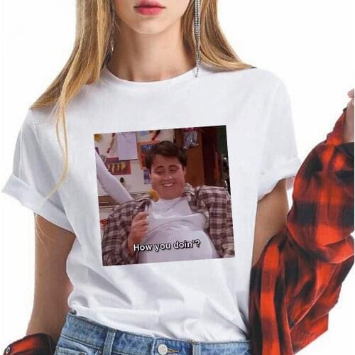 Friends Harajuku Series Womens Tshirt Vogue Fashion Oversize Short Sleeve Funny Cute Fat Guy Graphic Printed Hipster T Shirt