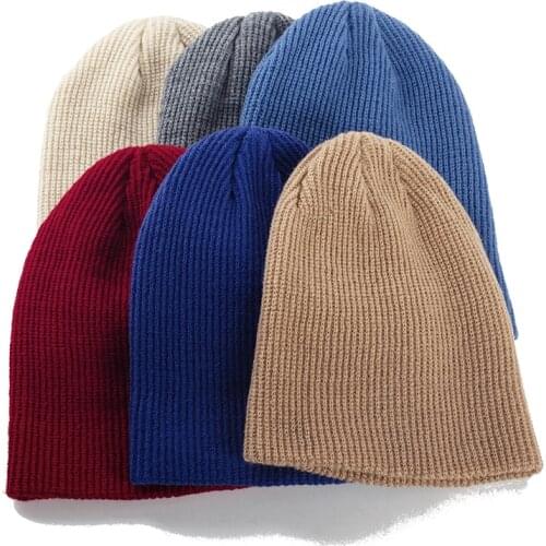 Geebro Women Autumn Winter High Quality Cap Stylish Soft Beanie Hat For Female Warm Outdoor Knitted Unisex Bonnet Casual Cap