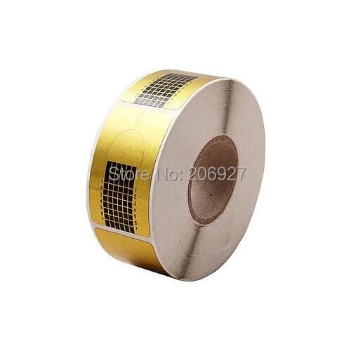 NA-05 20 Sheets Stickers Golden Nail Form Art Tip Extension tool for Acrylic UV Gel