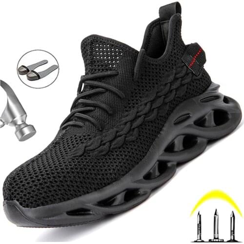 Men Work Shoes Lightweight Work & Safety Boots Indestructible Work Sneakers Male Shoes Adult Safety Footwear Man Safety Shoes