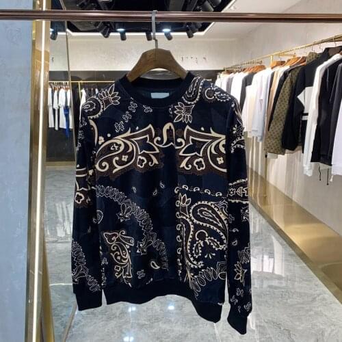 Autumn High quality Floral print Men sweatshirts Hot fashion casual O-neck hoodie Tops C510