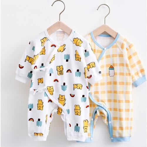 Newbom Baby Clothes Romper Onesie Infant Boys Girls Rompers Animal Bear Cute Long Sleeve Soft Baby Costume Monk Suit 0-6M