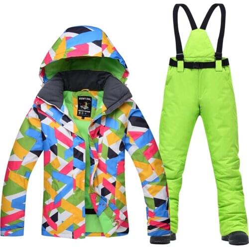 2021 New Ski Suit Women Set Waterproof Warmth Clothes Jacket Ski Pants Snow Clothes Winter Skiing And Snowboarding Suits Brands