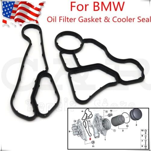 New Cooler Seal & Oil Filter Housing Gasket for BMW E60 E61 E70 E82 E90 E71 OE 11428637820 11428637821 11427537293 11427525335