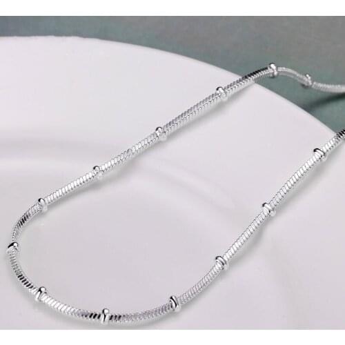 Choker Necklace Silver Color Snake Clavicle Chain Minimalist Women Fashion Party High Quality Copper Female Jewelry Gifts New