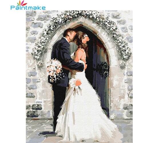 Paintmake Portrait DIY Painting By Numbers Wedding Oil Hand Painted On Canvas For Home Room decor Wall Art Picture gift