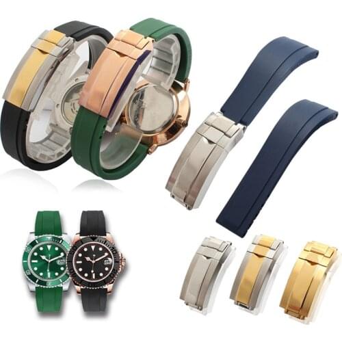 Watch Band For Rolex DAYTONA WATER GHOST Yacht-Master SUBMARINER Silicone Watch Bracelet Watch Accessories Rubber Watch Strap