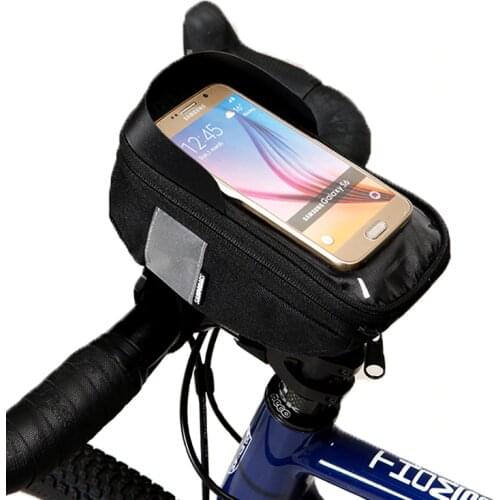 Roswheel Sahoo Series 112003 Cycling Bicycle Bike Head Tube Handlebar Cell Mobile Phone Bag Case Holder Case Pannier 6.5in Phone