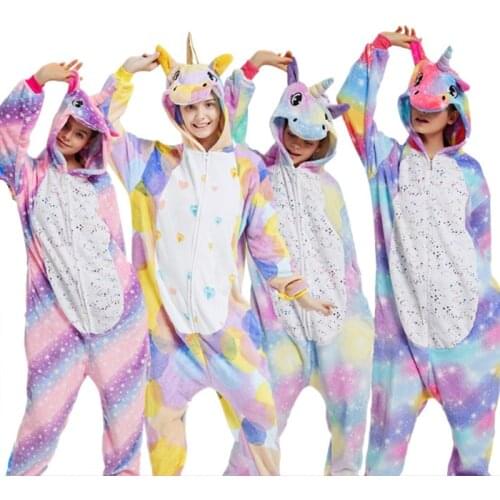 Christmas Costume Anime Cosplay Kigurumi Unicorn onesie Boy Girl Pajamas Cartoon Animal Onesies Jumpsuit Adult Fleece Sleepwear
