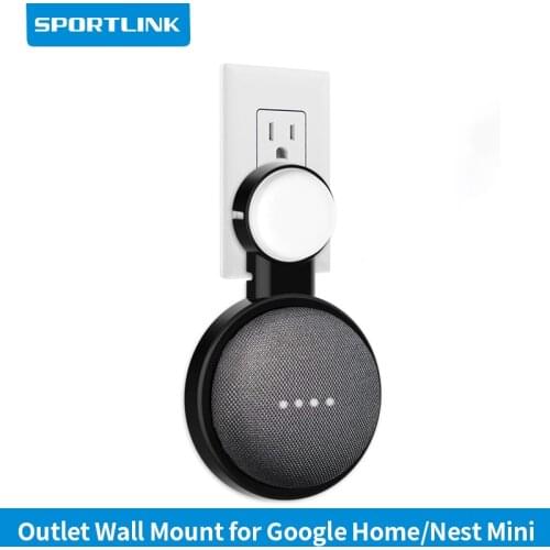 For Google Home Mini Nest Mini Voice Assistant Wall Mount Stand Bracket Kitchen Bedroom Office Outlet Wall Mount Google Holder