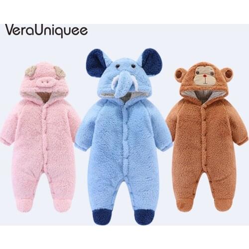 VeraUniquee Baby Clothes Boy 0-24M Winter Unisex Halloween Climbing Clothes Baby Girl Clothing Long Sleeve Bodysuit For Newborns