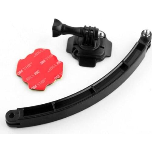 360 Degree Rotating helmet Arc Base + Extension Arm Helmet Selfie Mount Holder For Gopro Hero 3 4 3