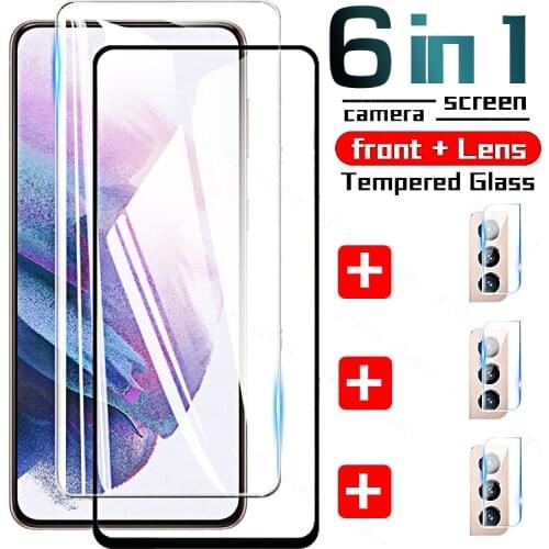Tempered Glass for Samsung Galaxy S21 Protective Screen Protector Glass for Samsung S21 Plus Camera Film for Samsung S21+ S20 Fe