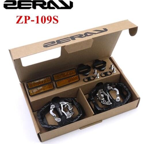 Zeray Cycling Road MTB Clipless Pedals Self-locking Pedals ZP-109S SPD Compatible Pedals Bicycle Parts Upgrade From Zp-108s