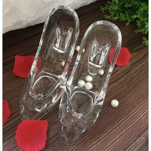 2018 Cinderellas Glass Slipper Ornaments Transparent Crystal High-heeled Send Girlfriend Girlfriends Wife Birthday Gift