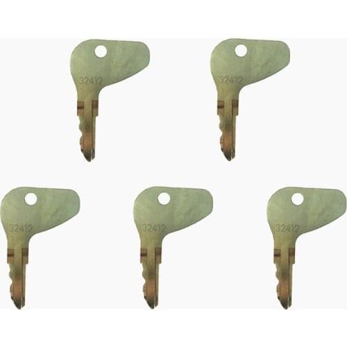 5 Pcs 32412 Ignition Key For Kubota Mahindra Mitsubishi Case Cub Cadet Tractor Start Switch H32412 38180-31812