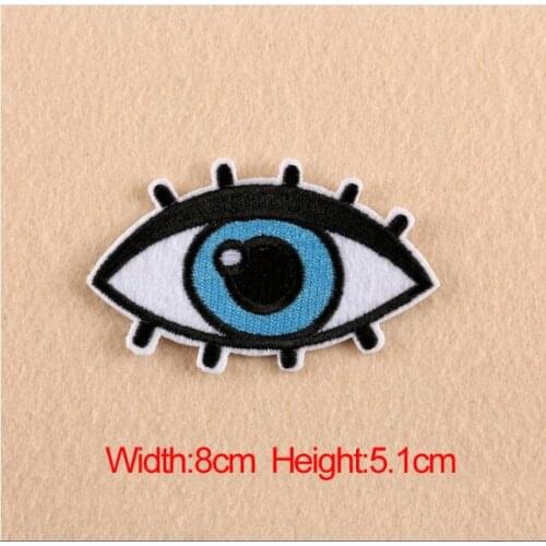 5 pcs/lot Cartoon Eye Embroidered Iron-On Patches For Clothes Garment Applique DIY Accessory