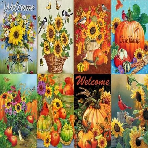 5d Diy Diamonds embroidery painting Full of round Colorful flowers diamond home Decoration Holiday gifts