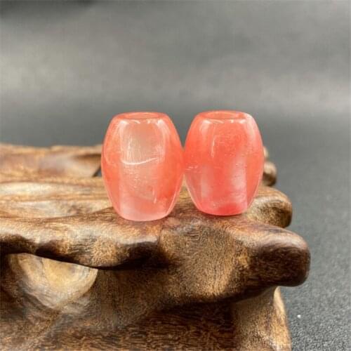 6Pcs 19x16mm Red Cherry Quartz Barrel Large Hole Beads For DIY Jewelry Necklace Bracelet Making Accessories Creative Gifts
