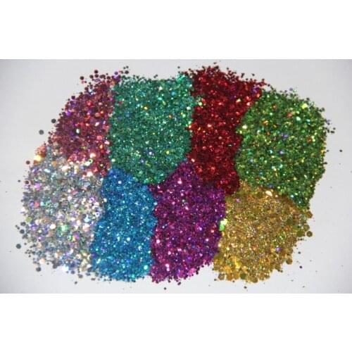8 colors High Quality Laser Holographic Solvent resistant Glitter Powder Nail Spangles for Nail polish Making DIY Accessories