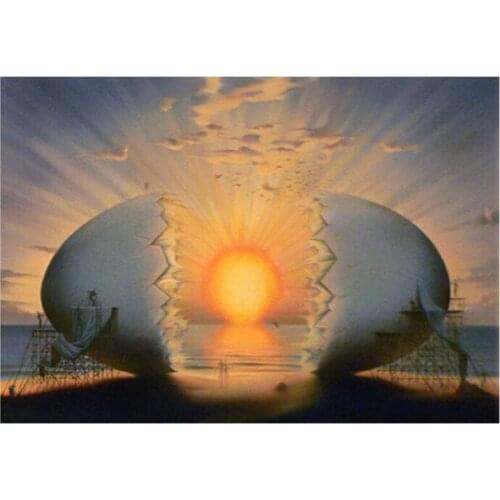 2021 New 5D DIY Full Round Diamond Painting Russian Artist Vladimir Kush Wonderland Cross Stitch 3D Embroidery Home Decor Y505