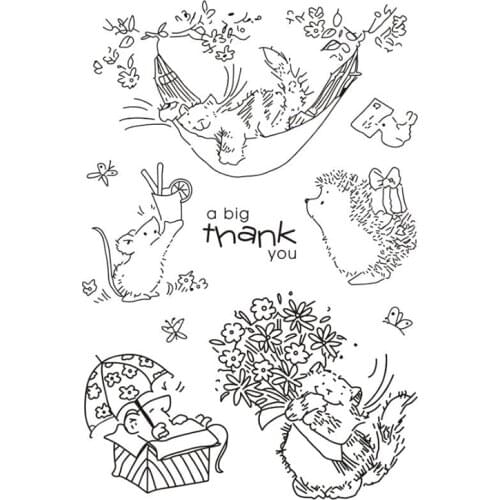 A big thank you card decorative stamps kids craft stamps
