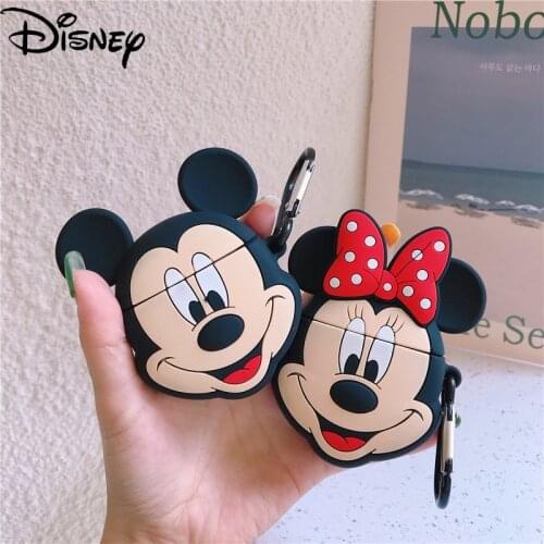 Disney Minnie Mickey couplewireless earphone cover for iPhone airpods1/2/pro3 earphone shell Bluetooth-compatible