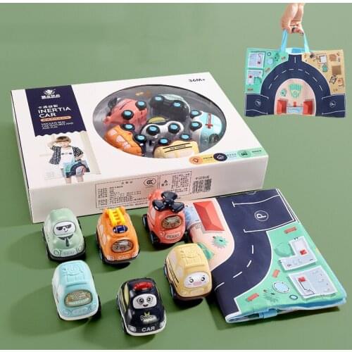 Baby Cartoon Toy Car Inertial Back Helicopter Police Taxi Minibus Ambulance Ice Cream Car Model Children Birthday Christmas Gift