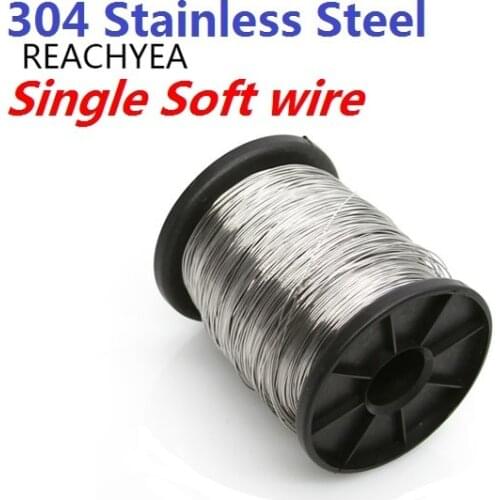 Diameter 0.1-0.2-0.3-0.4-0.5-0.6-0.8-1.0-1.5-2.0-2.5-3.0MM Soft 304 Stainless Steel Wire Single Wire Rope Annealed Soft Cable