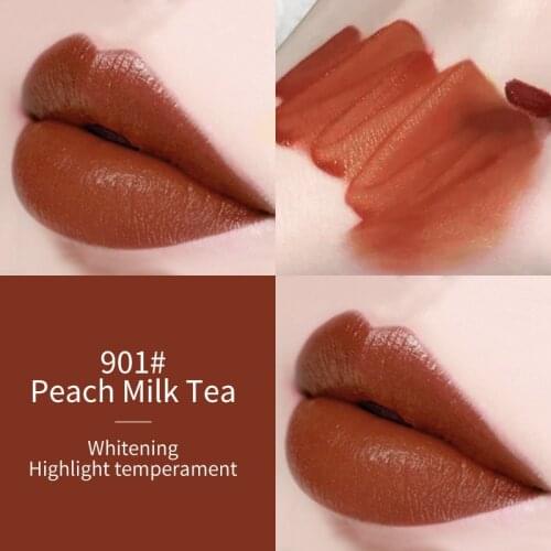 Vibely 8 Color Lip Glaze Velvet Matte Waterproof Moisture Long-lasting Lipstick Gold Glitter Transparent Jelly Lip Gloss TSLM1