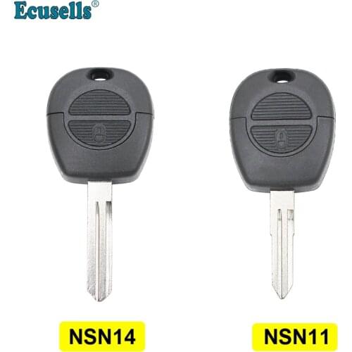 2 button remote key shell for Nissan Almera Maxima Micra Primera Serena Terrano Navara X-trail NSN14 OR NSN11 uncut blade