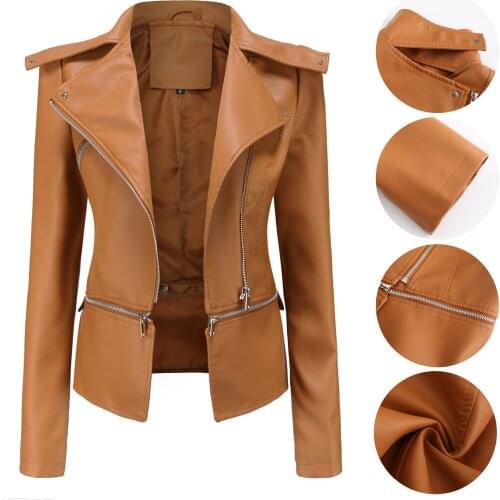 Fashion Coat Women Faux Leather Jacket Spring Autumn Biker Motorcycle Jackets Female Punk Streetwear Casaco Feminino Inverno