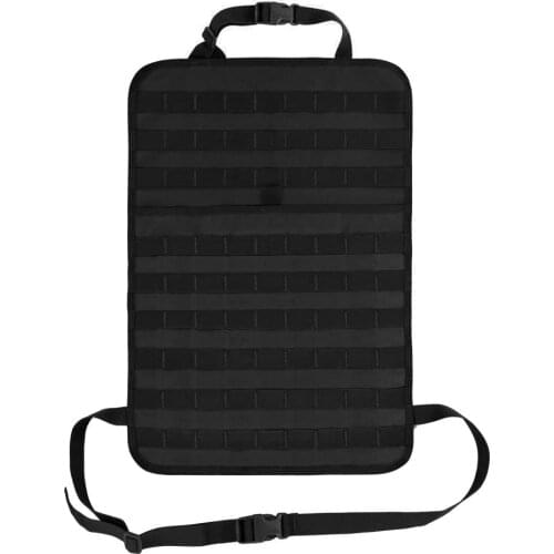 Car Seat Lazyback Buggy Bag, Tactical Molle Panel Vehicle Seat Cover Protective Case Pad Kick Pad Waterproof GM