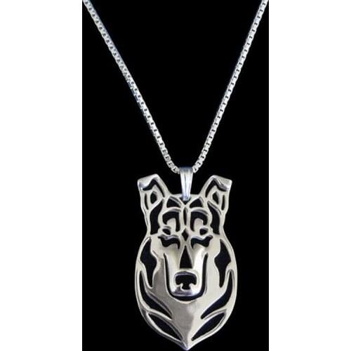 Fashion Jewelry Large Smooth Collie Necklaces Womens Metal Dog Necklaces Drop Shipping