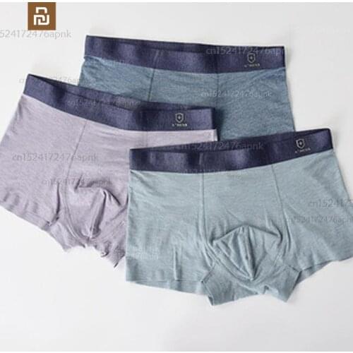 Xiaomi mens underwear one piece seamless boxer shorts pure color breathable youpin pure color underwear