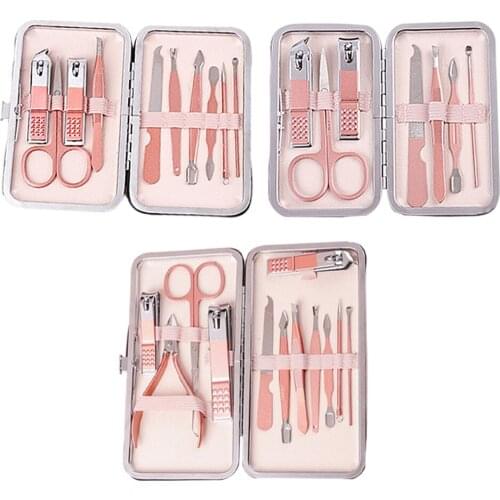 Nail Clipper Set Stainless Steel Pedicure Cuticle Cutter Set Tool Gift Case, Grooming Nail kit Personal Care Gift