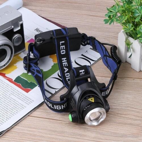 T6 Portable Zoom Waterproof Headlamp Camping Fishing Miner Lighting Head Torch Chargeable Headlight Bicycle light torch