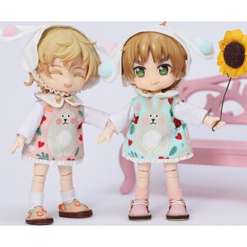 OB11 toy accessories baby clothes jasmine body9 wearable clothes rabbit season hair accessories cartoon strap skirt 4pm into sui