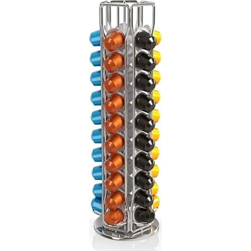 Practical Coffee Capsules Dispensing Tower Stand Fits For 40 Nespresso Capsules Storage Pod Holder soporte capsulas nespresso