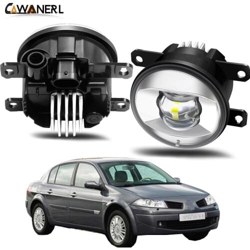 Fog Light Assembly For Renault Megane II III 2002-2015 Car Left + Driver LED Lens Fog Lamp Daytime Running Light 30W 8000LM 12V