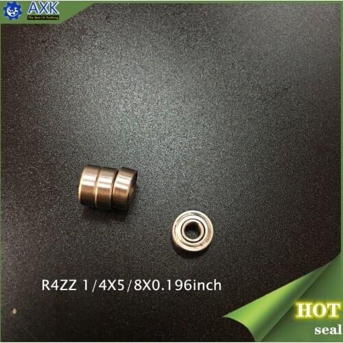 R4ZZ ABEC-1 (100PCS) 1/4"x5/8"x0.196" inch Miniature Ball Bearings RC Models