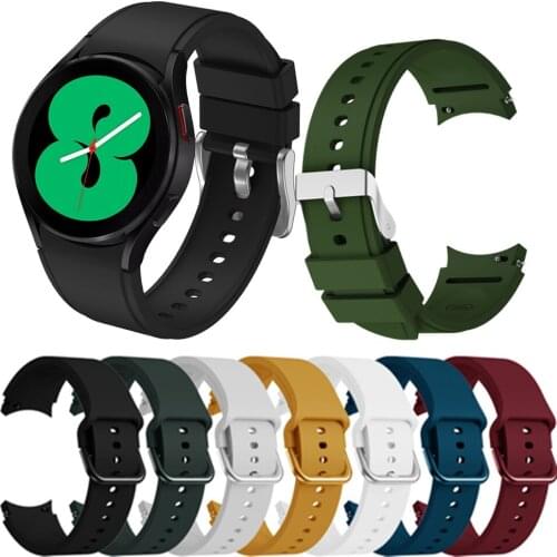 20mm Silicone Strap For Samsung Galaxy Watch 4 classic 46mm 42mm Sport Wrist Bracelet Galaxy Watch 4 44mm 40mm Smart Watch Band