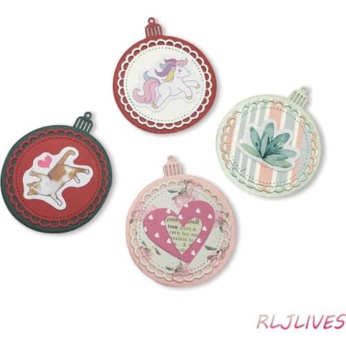 Christmas Ball Metal Cutting Dies DIY Scrapbooking Card Stencil Paper Craft Handmade Album Handbook Decoration